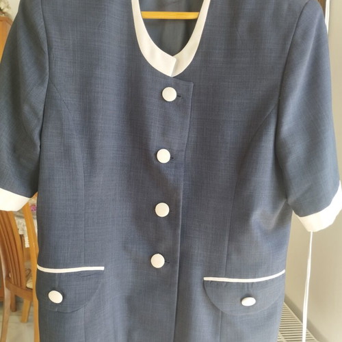 Vintage women's navy blue suit set size L like new