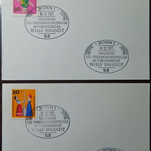 FDC first day cover cards Germany new, pack of 4