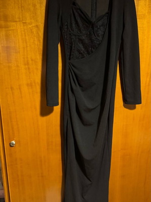 Φόρεμα Shein καινούργιο, μαύρο, μέγεθος Small με κορσέ και σκίσιμο