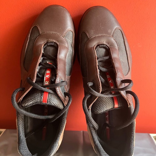 Prada America's Cup Sneakers like new, gray and brown, size 42-42.5