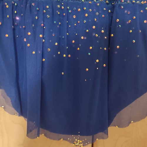 Handmade rhythmic gymnastics leotard like new, blue, age 8-9