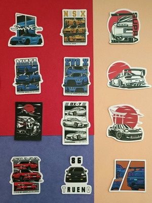 Αυτοκόλλητα ιαπωνικού JDM art style σετ 20 καινούργια