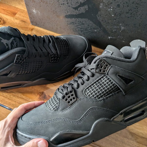 Air Jordan 4 Retro Black Cat New Size 45 Black