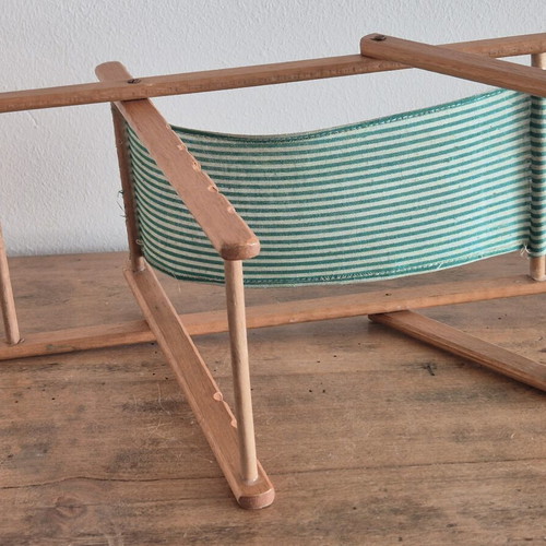 Vintage Mid-Century Miniature Transat Beach Chair Model