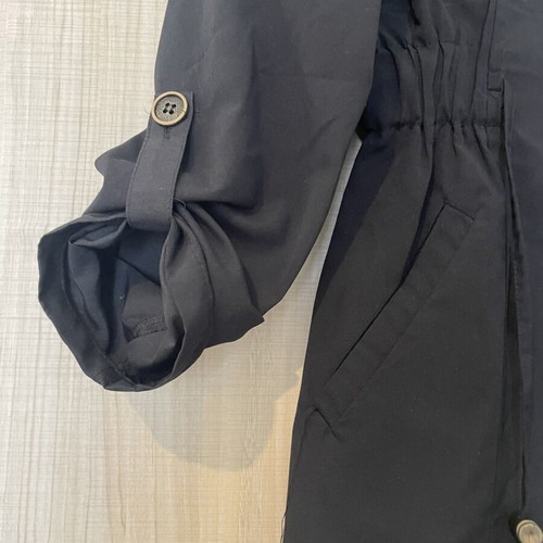 Jacket parka black used, size S, lightweight spring-summer