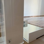 Mirror with storage space used