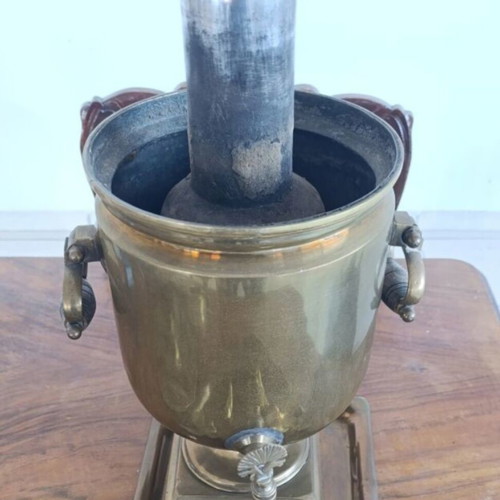 Russian Samovar 1928 used, brass collectible set from Tula