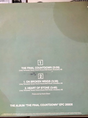 1986 Europe – The Final Countdown , Vinyl, 12", 45 RPM, Maxi-Single, Stereo