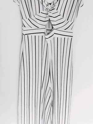 Striped jumpsuit Bershka S used, black and white