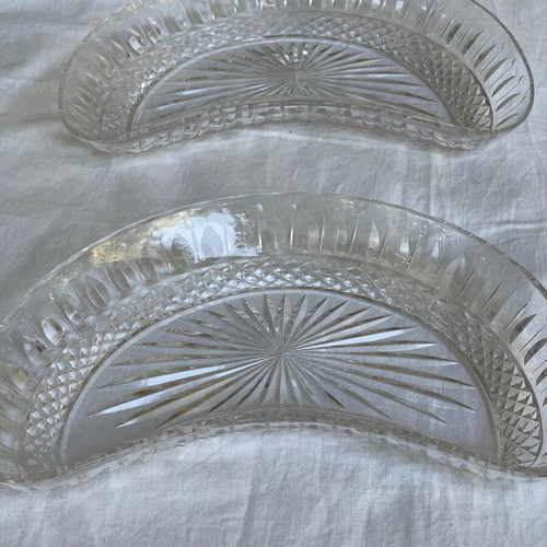 Set of 4 used Saint Louis Tommy Crystal bowls