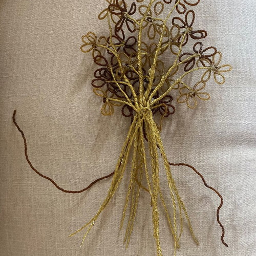 Handmade decorative wire flower bouquet with beads new