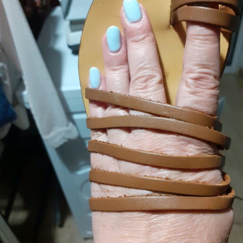 Ioannis leather sandals like new, size 36, beige and brown