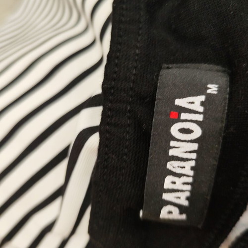 Mini skirt Paranoia striped black and white size M like new