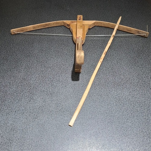 Handmade Wooden Children's Crossbow 45cm with Arrow like new