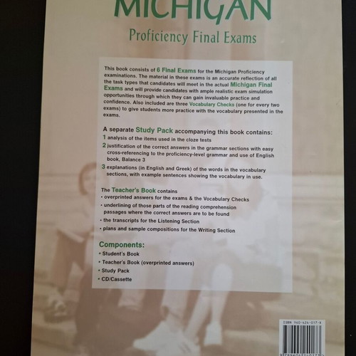 Balance - Michigan Proficiency used, 3 books and 2 cassettes
