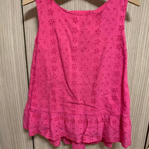 Polo Ralph Lauren Fuchsia Sangallo Top with Back Opening like new