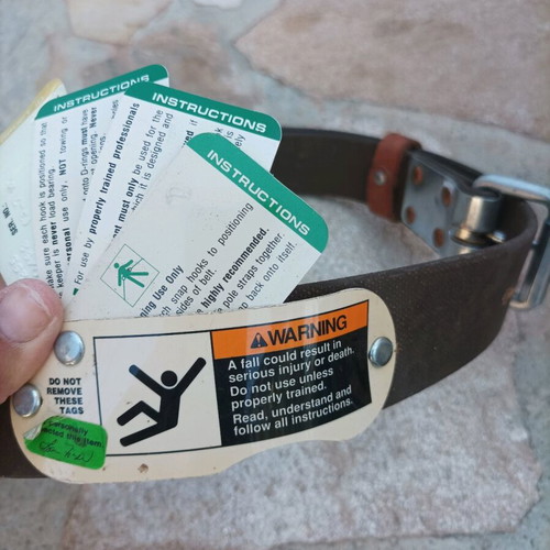 Support belt for height used