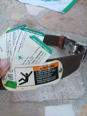 Support belt for height used