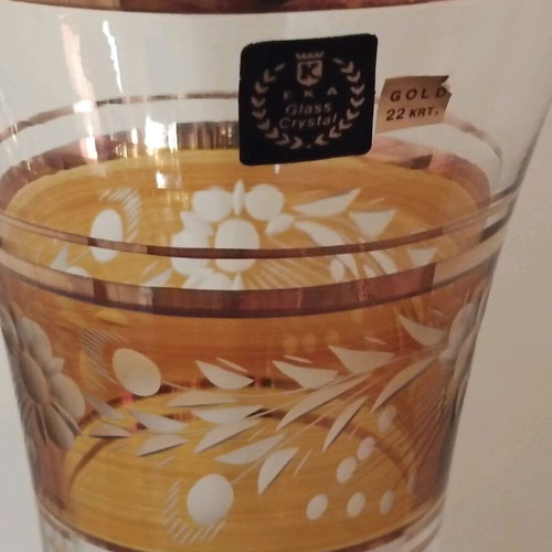Crystal vase vintage 25 cm like new