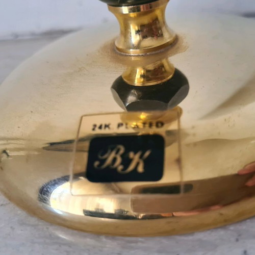 Candlestick used, gold plated BK