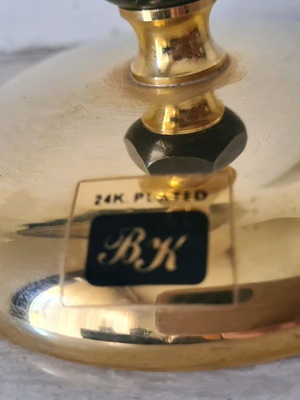 Candlestick used, gold plated BK