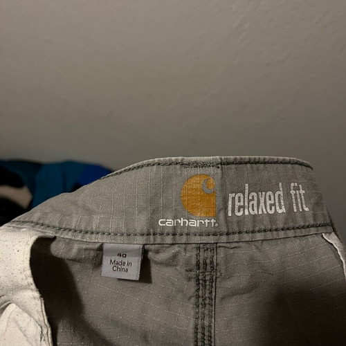 Carhartt Men Cargo Shorts used, size 40, gray silver