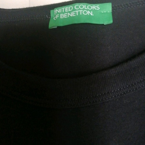 Benetton men's t-shirt new size XL black and gray