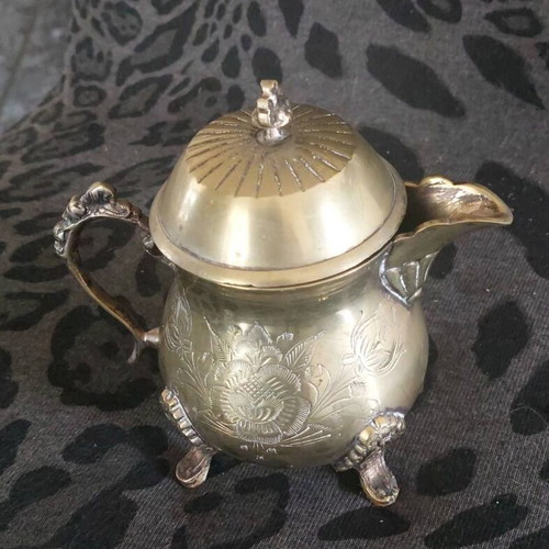 Silver-plated vintage coffee and tea set of 4 pieces used