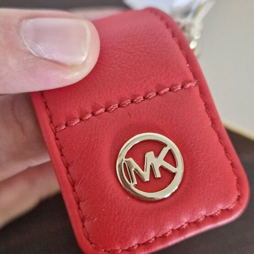 Michael Kors lipstick bag red new with gold chain