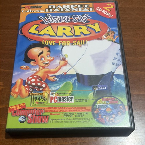 Leisure Suit Larry 7 Love for Sail PC Master Collection like new, 2 CD