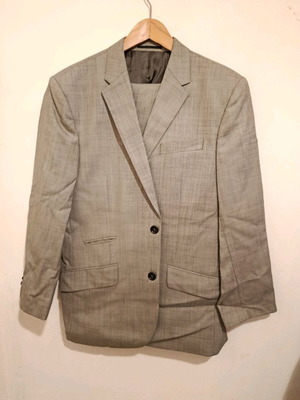 H&M Men's Suit Solid Gray New, Size 50