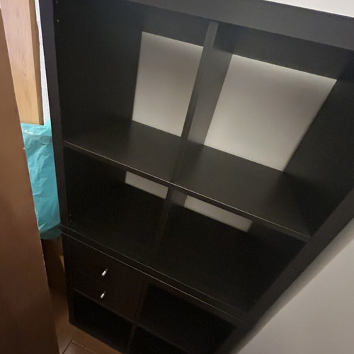IKEA KALLAX dark brown 4-compartment shelves, set of 2