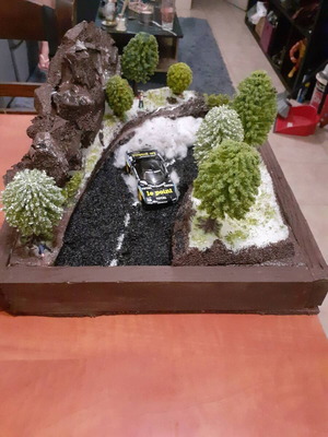 Car diorama handmade, new
