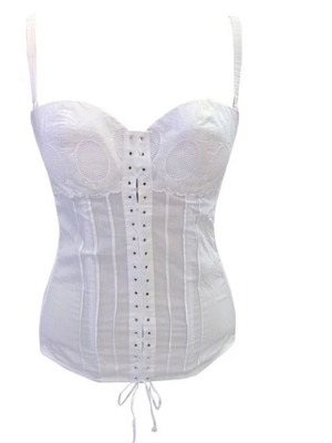 Luna Crochet white retro corset new, size medium 80B