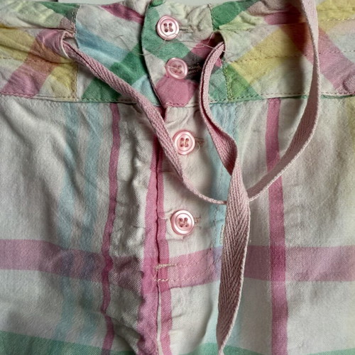 Vintage Y2K Plaid Summer Shorts used, size M, pastel checkered