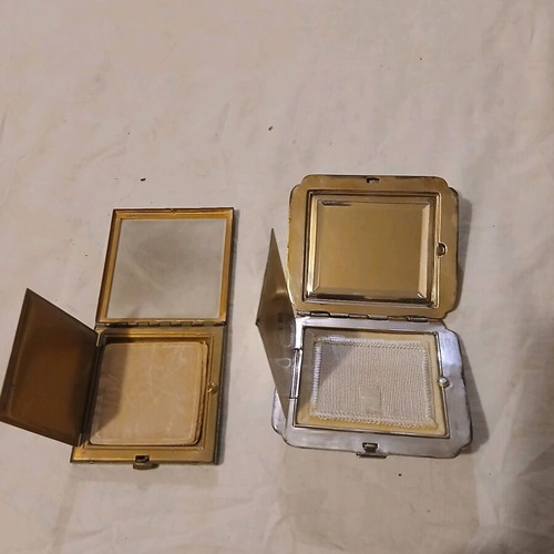 Collectible powder compacts used, set of 6 from America and Europe