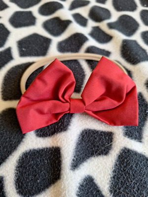Baby headband with red bow like new