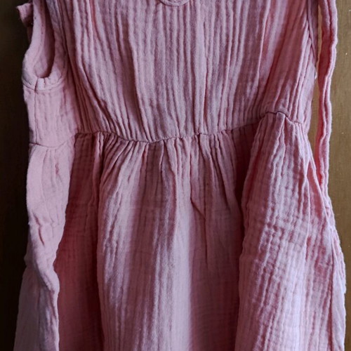 Shein dress 2-3 years like new, pink-peach with matching ribbon