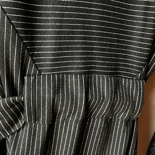Nadia Rapti blazer new, size M, black with silver stripe and belt