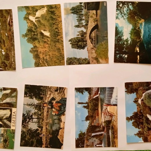 Edessa postcards used, pack of 18, 1970s decade