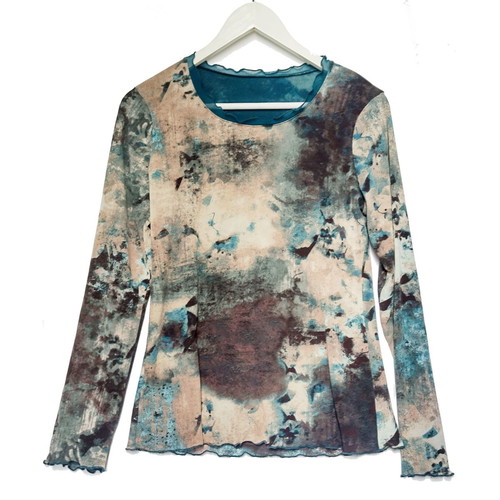 Y2K mesh top used, multicolor, size M
