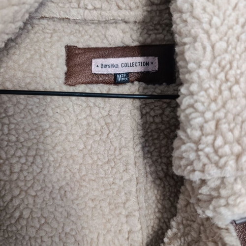 Bershka Aviator Jacket like new, brown with shearling lining