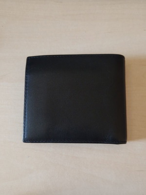 Lacoste leather wallet, black, card and coin holders