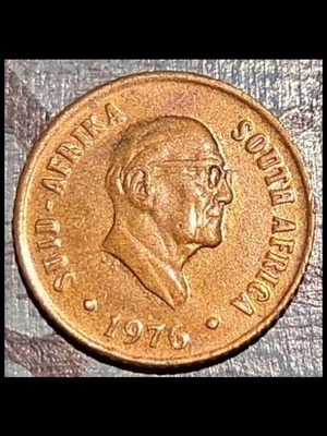 South Africa 1 Cent 1976 coin like new, bronze