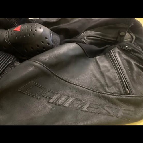 Dainese Pony 3 leather motorcycle pants, black, size 52