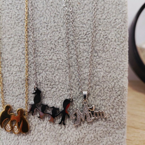 Steel necklace made to order in gold or silver color