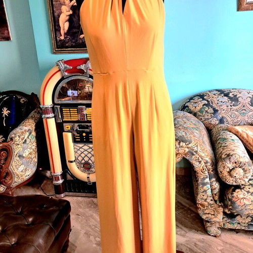 Nina Leonard jumpsuit like new, yellow, small