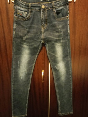 Hashtag Boys Jeans like new, elastic, blue, age 12