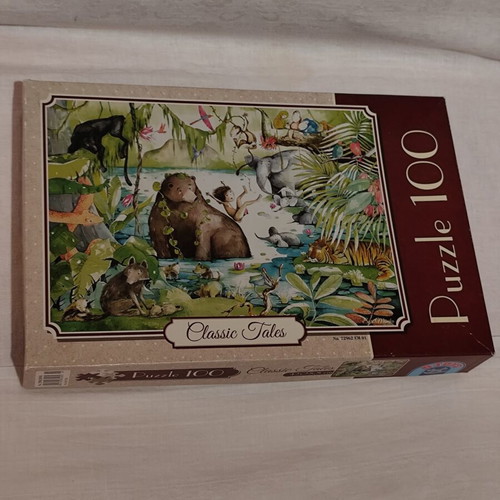 Mowgli puzzle set with 2 figures, 100 pieces