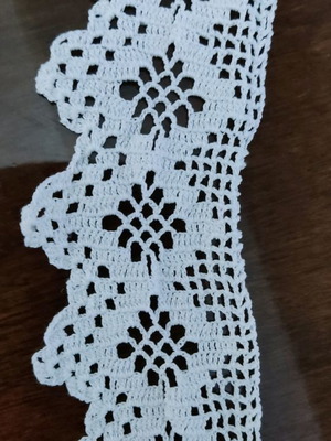 Handmade lace new, cotton, 8 meters by 0.7 centimeters